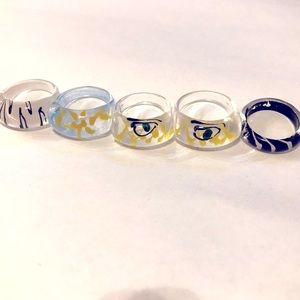 Set of 5 rings